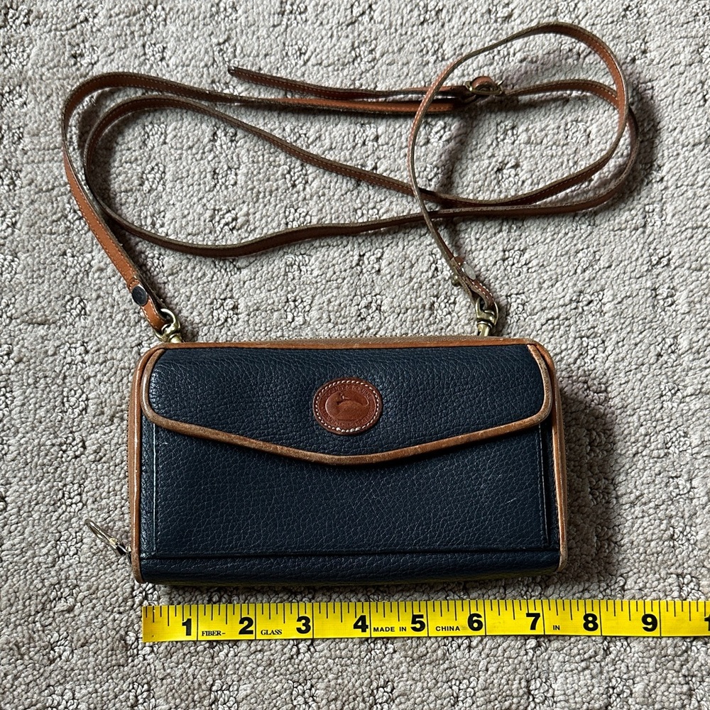 Dooney & Bourke Black and Brown Crossbody wallet purse